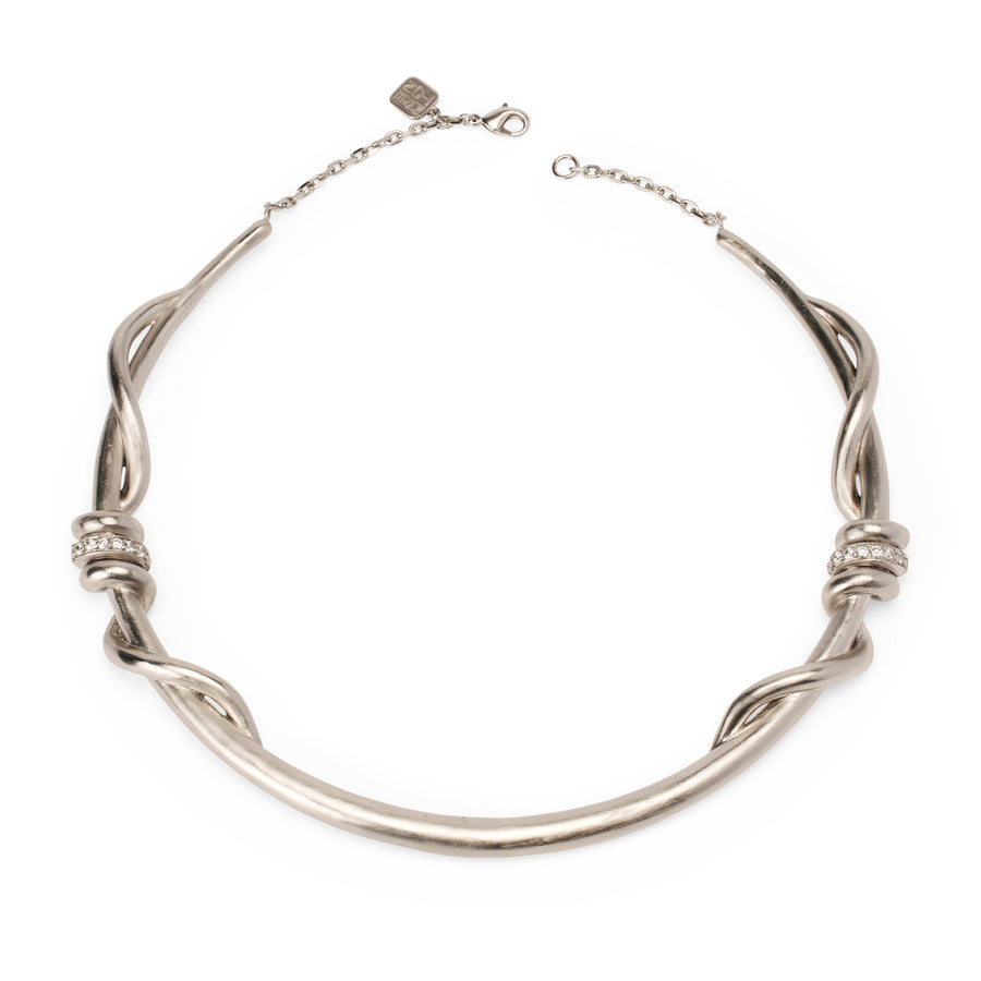Devotion Collar in silver, a bold necklace collar from Thorne Dynasty by Bella Thorne.