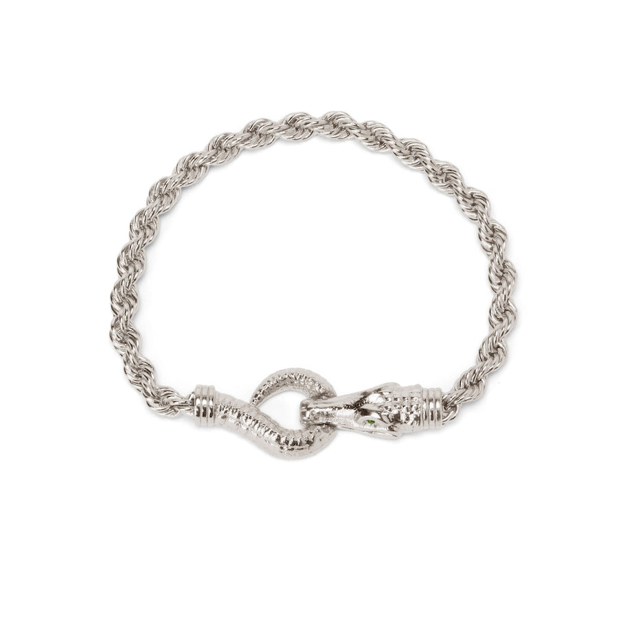 Gilded Rope Bracelet in silver